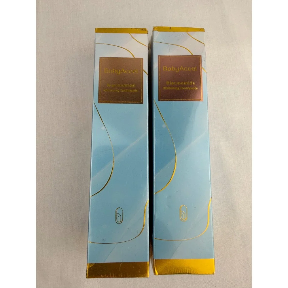 BobyAccel Niacinamide Whitening Toothpaste 3.5oz Cherry Blossom Peach 2 Pack